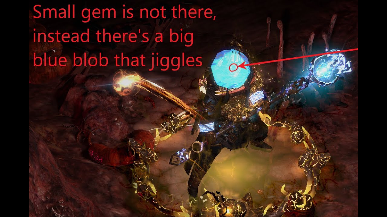 Path of Exile - Synthesis Crown + Arcane Cloak = Blue Bobble Head