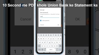 How to Open Union Bank Statement PDF Password | What Password to Enter | U Mobile App Technical Musk