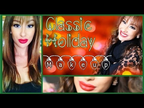 Classic Holiday Makeup: Red lips & Wingled liner-Complete Look