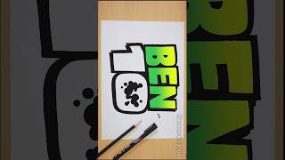 How to Draw Ben 10 Logo #shorts #drawing #logo #ben10 #haroonartclub #viral