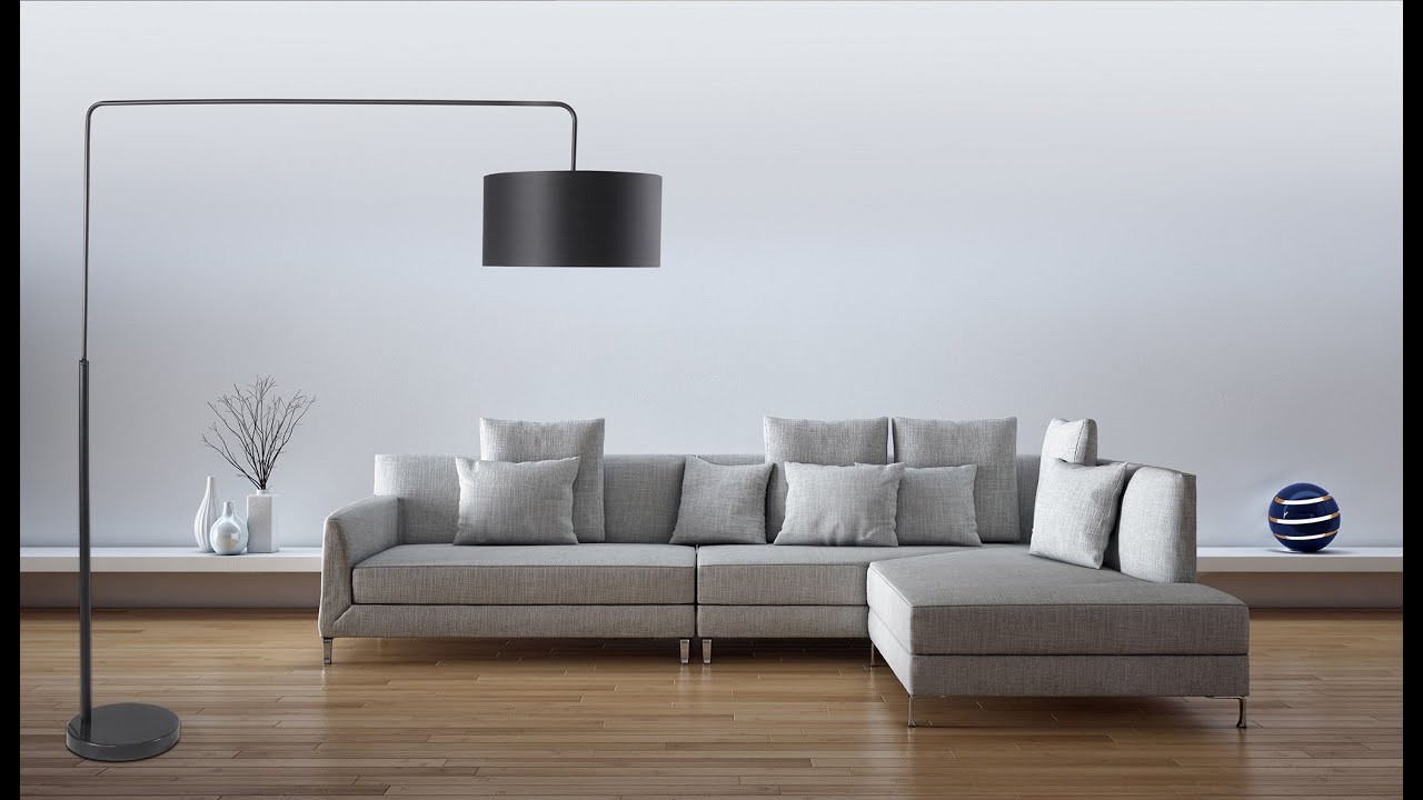 Beliani lampe de salon moderne lampe sur pied noir éclairage belaya fr