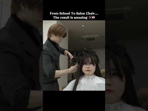 (ASMR) Japanese High School Girl Gets Professional Haircut from Top Stylist in Tokyo, Japan