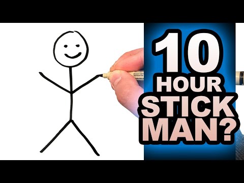 Drawing a STICK MAN in 10 Hours | 1 Hour | 10 Minutes | 1 Minute | 10 Seconds!