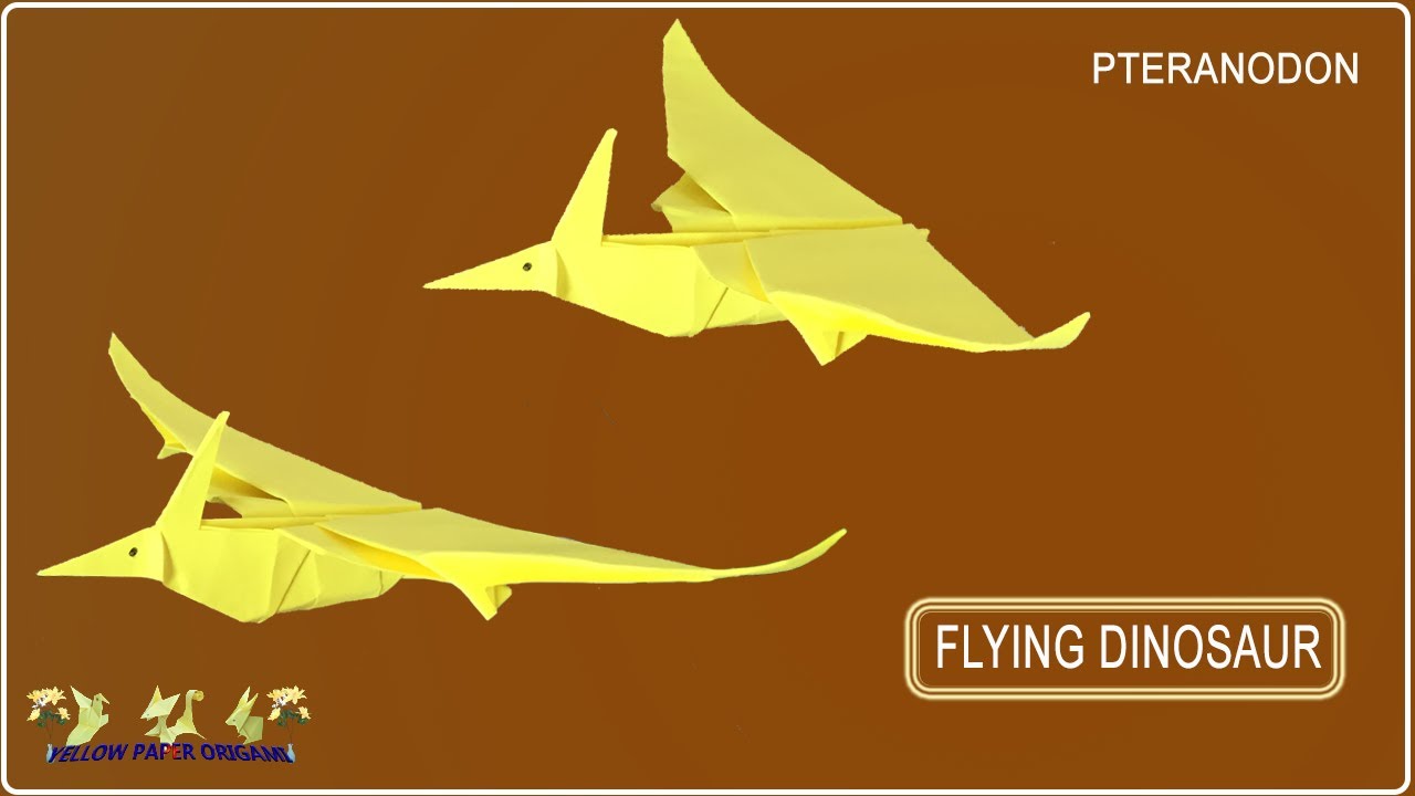 Origami Flying Dinosaur Pteranodon [ Easy Origami Instructions ] YouTube