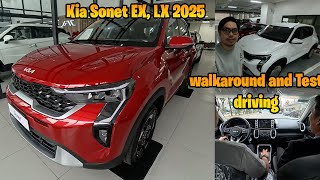 Kia Sonet EX  2025 walk around with Kia Sonet LX AT test Drive | Kia Manila bay Aseana