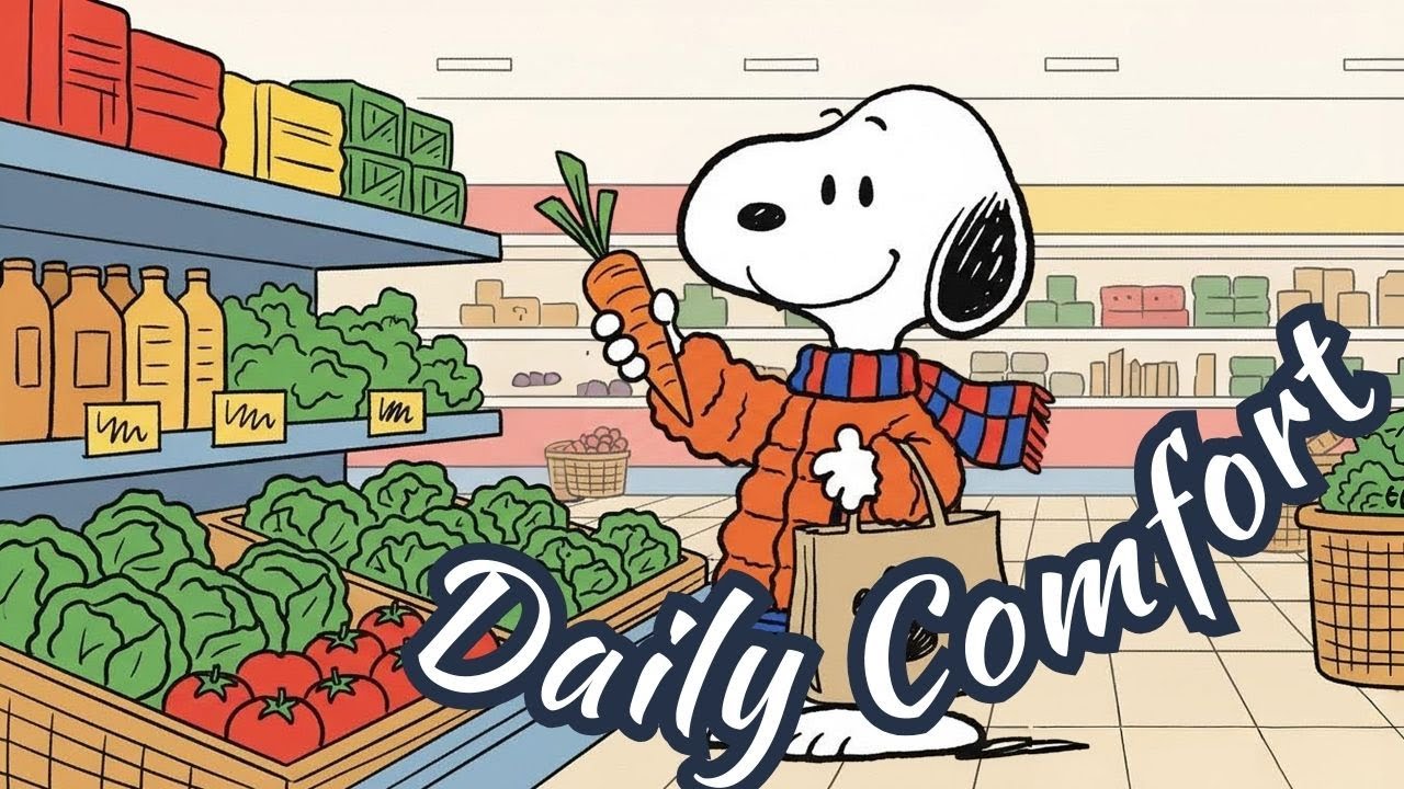 Спокойный зимний шопинг со Снупи 🥕 | Плавная джазовая фортепианная музыка для ежедневного комфорт...