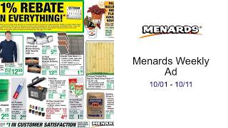 Details Menards Weekly Ad 10/01 - 10/11 Update