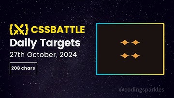CSS Battle Daily Targets Solution | October 27, 2024 | #html #css #cssbattle
