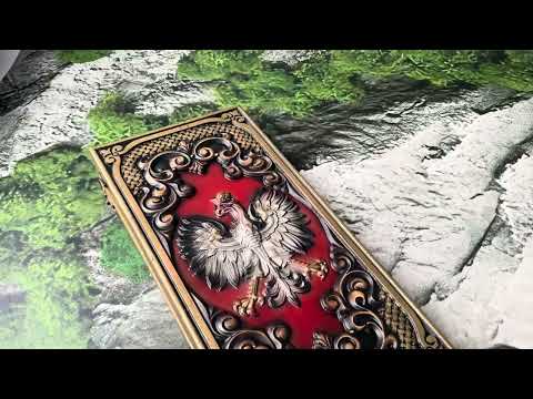 Нарды с резьбой в виде Орла 23×46 см., видео 1