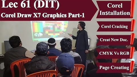 DIT lecture 61 | Corel Draw X7 Part-1 | How to install & Crack Corel Draw X7 |Urdu by Wali khan