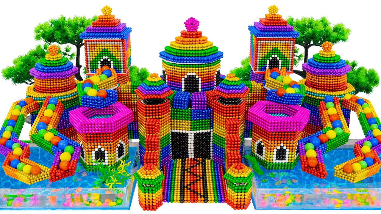 DIY - Make your own new style villa from ASMR magnetic balls