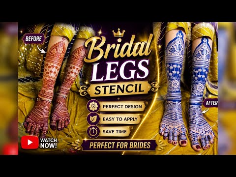 Bridal mehndi stencil