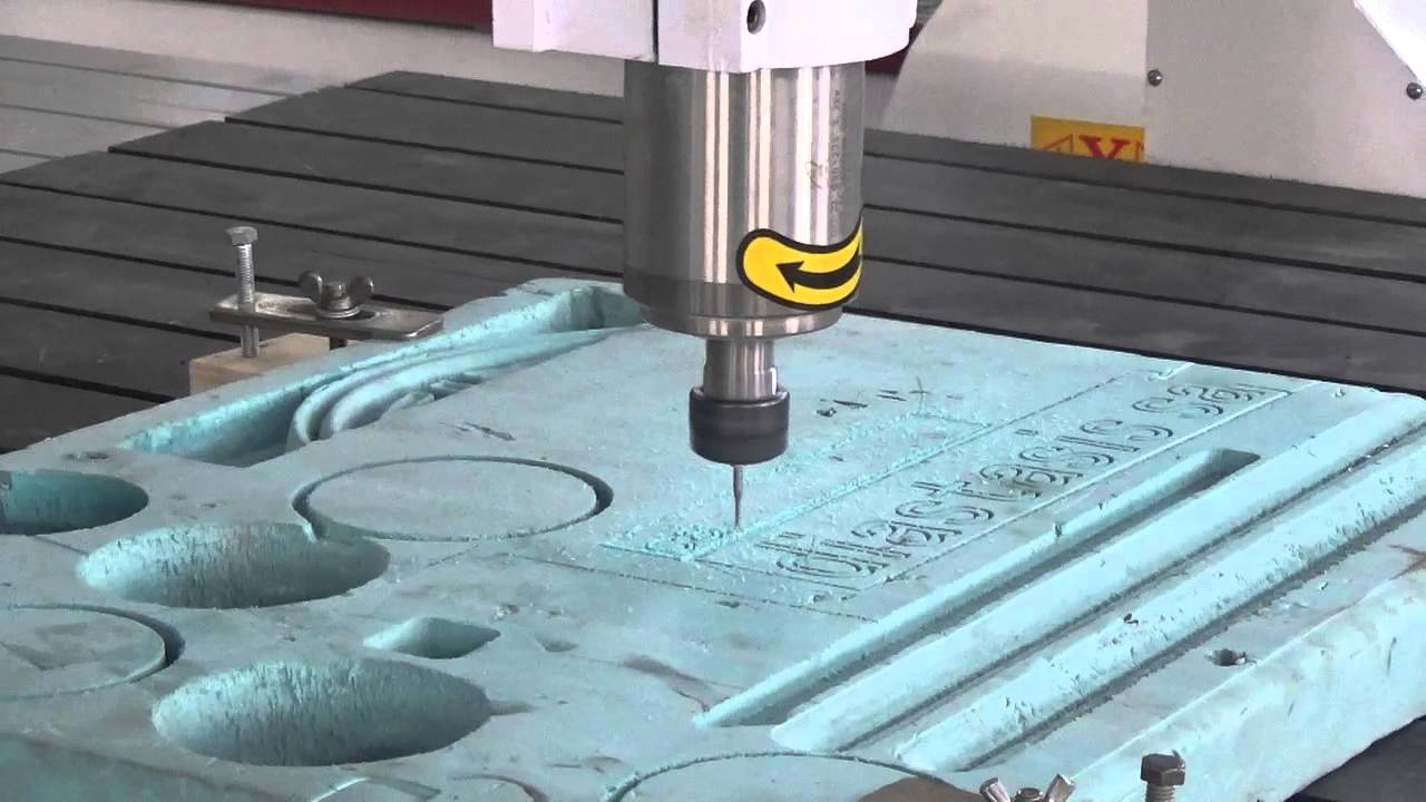 1212 cnc router engrave English letters on foam - YouTube