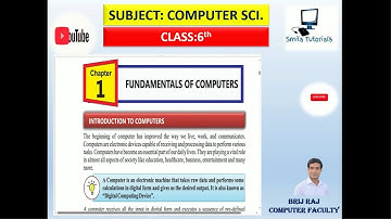 Class : 6th Ch. 1 Fundamentals of Computer(Revision of Full Chapter)