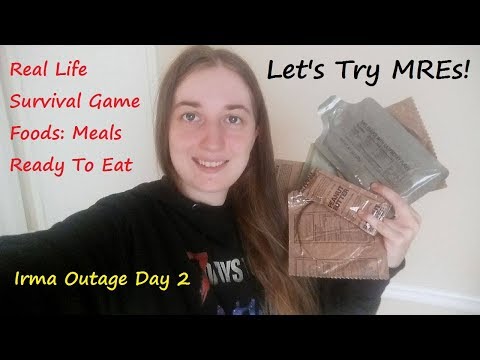 Let's Try MREs Survival Rations! Meals Ready To Eat Food During The Hurricane Irma Outage! Day 2