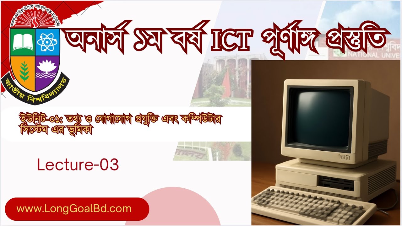 Honours 1st Year ICT- অনার্স ১ম বর্ষ ICT ইউনিট-১: Lecture-03: কম্পিউটার এর প্রকারভেদ 