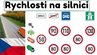 RYCHLOSTI V ČR🚚 (AUTOŠKOLA): Maximální rychlosti na silnicích✅ [v obci, mimo obec na dálnici] LIMITY