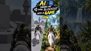 AI turned my simple Unity blockout into a playable fantasy game. 🤯