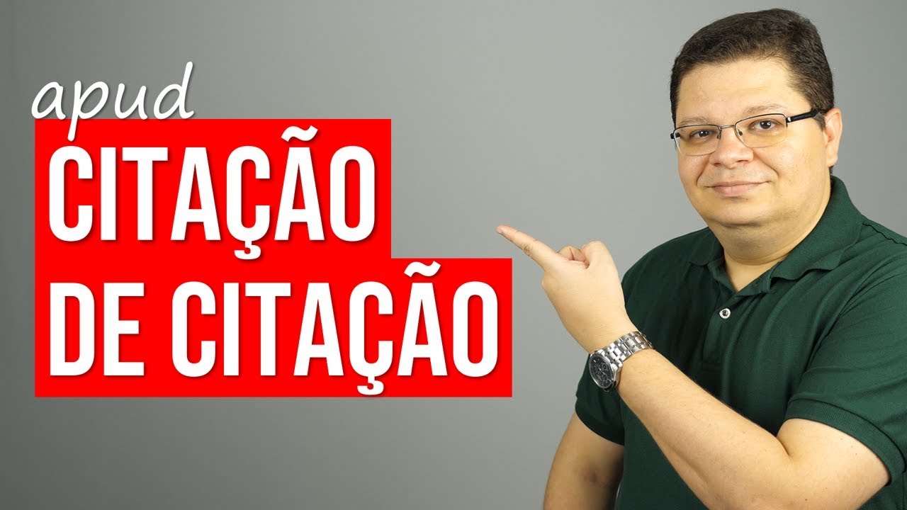 Apud Como Usar Cita o De Cita o Para Fazer TCC YouTube