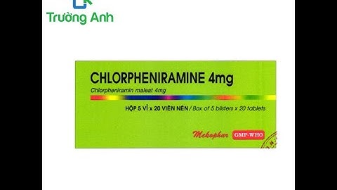 Chlorpheniramine maleate 4mg là thuốc gì