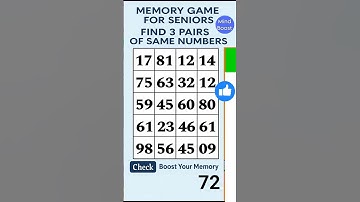 Sharpen Your Memory: Seniors Match the Numbers Game #braintraining