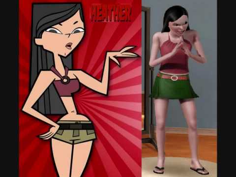 Total Drama Island Girls in The Sims 3 version