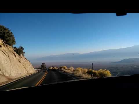 Very scenic but dangerous mountain drive to Mt Whitney via the Whitney Portal Road - Eastern Sierra