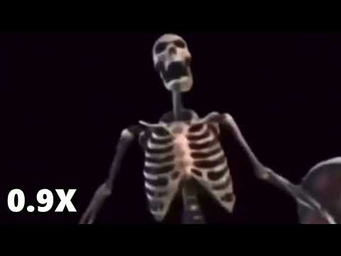 skeleton banging shield but it gets faster