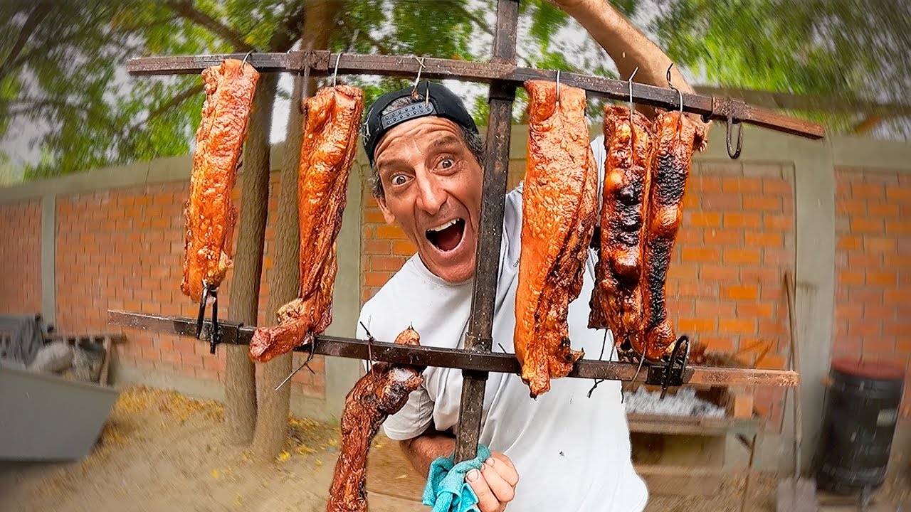 Cocinando a LEÑA un delicioso CERDO ¡Quedó exquisito!