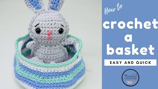 How to crochet an easy basket. Beginner-friendly tutorial on how to make a cute basket.