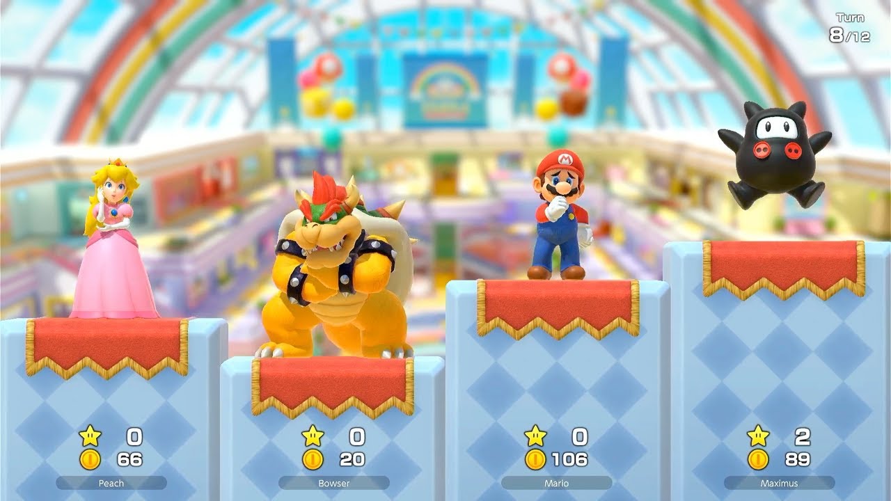 Super Mario Party Jamboree - Ninji, Mario, Peach, Bowser - Rainbow Galleria (Pro Rules)