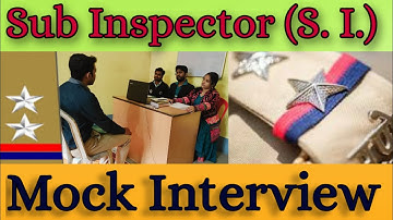 Sub Inspector (SI) | Mock Interview💯💯  || West Bengal Police (SI)