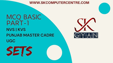 SETS (BASIC) MCQ PART 1 NVS|KVS| PUNJAB MASTER CADRE UGC BY KAMAL HANSPAL SK Gyan