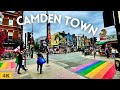 Camden Town walk ☁️ Regent's Canal to Camden Market ☁️ Cloudy London Walk | 4K | England