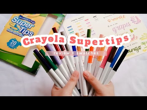 120 Crayola Super Tips Swatch 🌼 Review & Unboxing 🌼 2023 