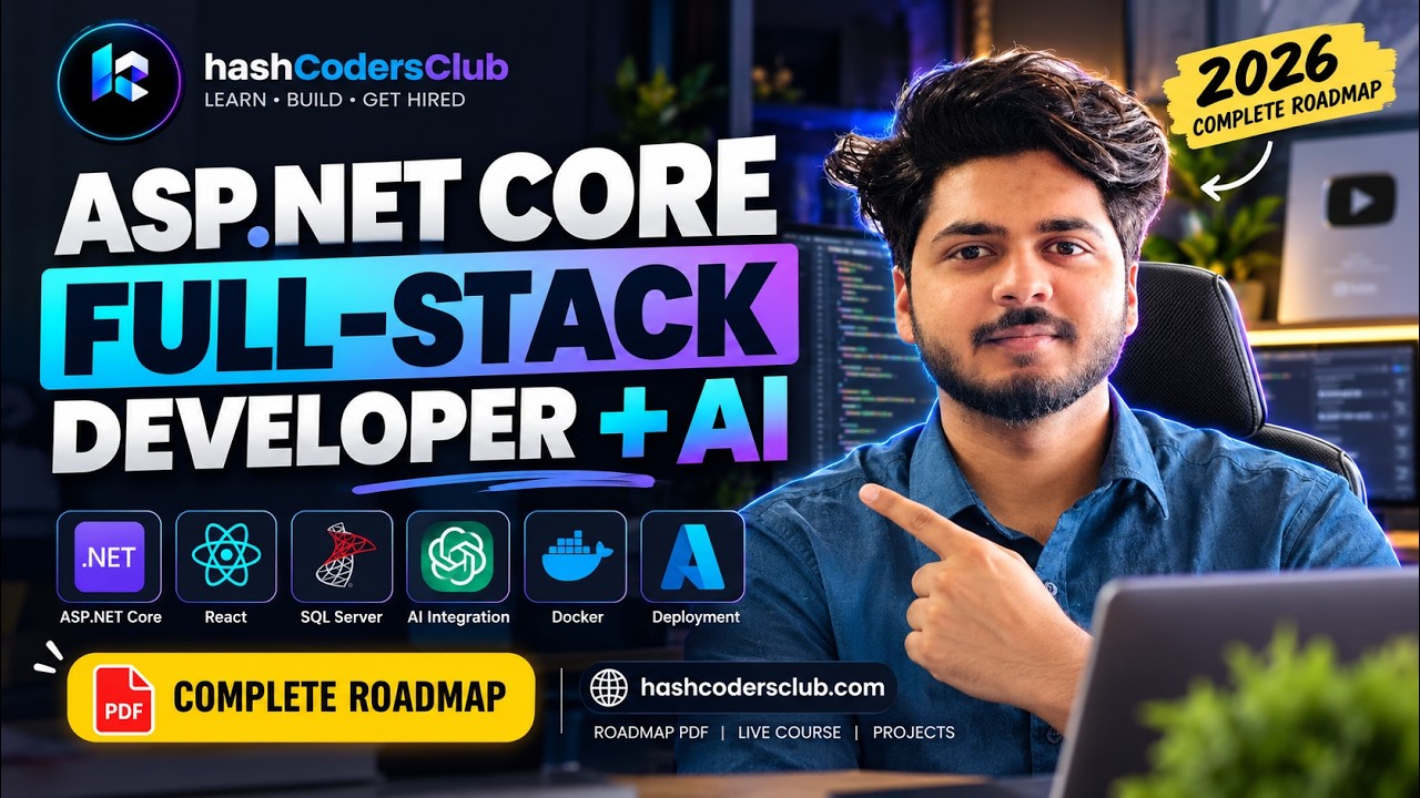 ASP.NET Core Full Stack Developer Roadmap 2026 🚀 (With AI Integration ...