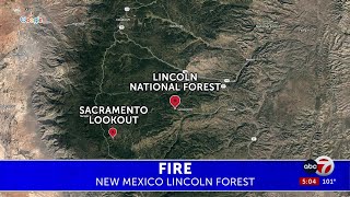 Lightning strike causes fire in Lincoln National Forest