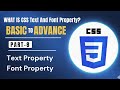 Complete Guide: CSS Text , Font &amp;  Google Font Properties |Part - 8 | Explained in Hindi