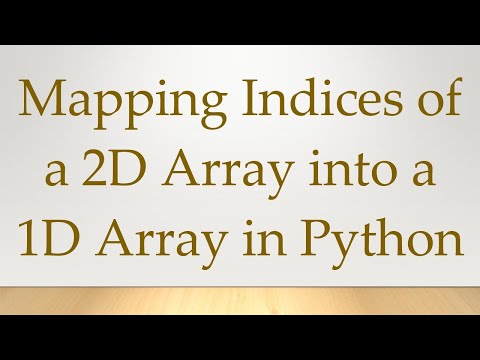 Mapping Indices of a 2D Array into a 1D Array in Python