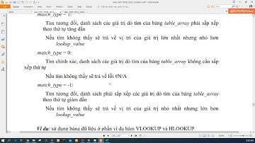 Lý thuyết Excel | 6. Nhóm hàm dò tìm -  Match & Index