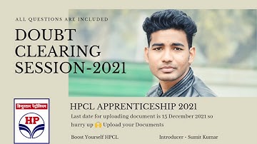 HPCL Apprenticeship 2021 | Doubt Clearing Session 2021 | Question Answers Session