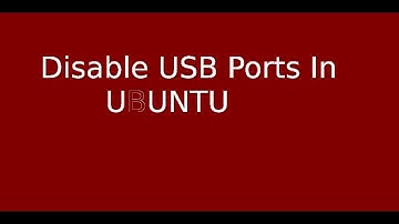 Disable Pendrive In Ubuntu (Set Permission To The USB ports)