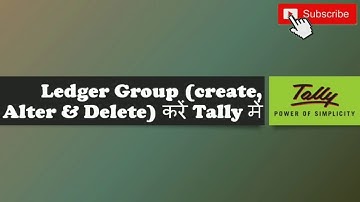 How to Create,Alter, Delete "Ledger Group" in Tally.ERP 9 || Learn Tally || A3S Solutions