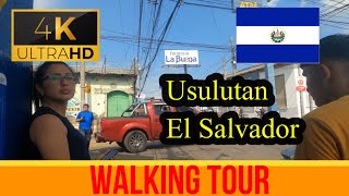 【4K 60fps】Usulutan  ~ Walking Tour - El Salvador