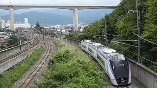 【Ｅ３５３系Ｓ２０１編成　１１日間の甲府での乗務員訓練を終え帰区】