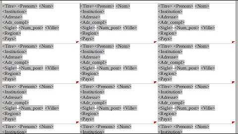 Génération d’étiquettes par publipostage sous LibreOffice.