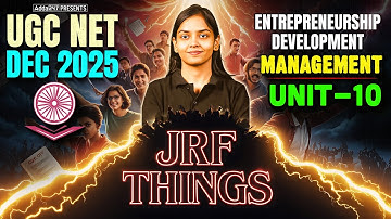 UGC NET Management | UGC NET Management Unit 10 Entrepreneurship Development By Kanupriya Ma