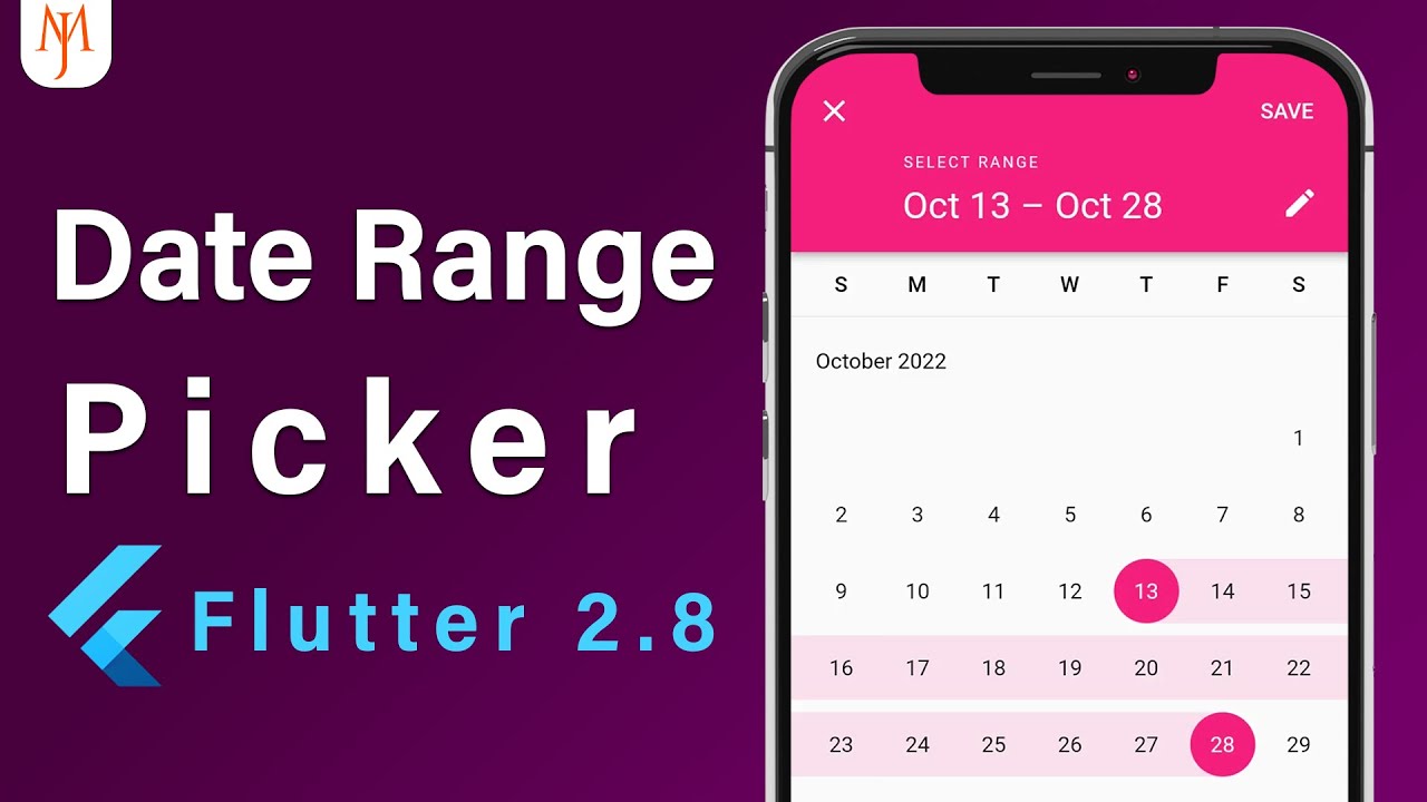 Flutter Tutorial Date Range Picker 22 Youtube