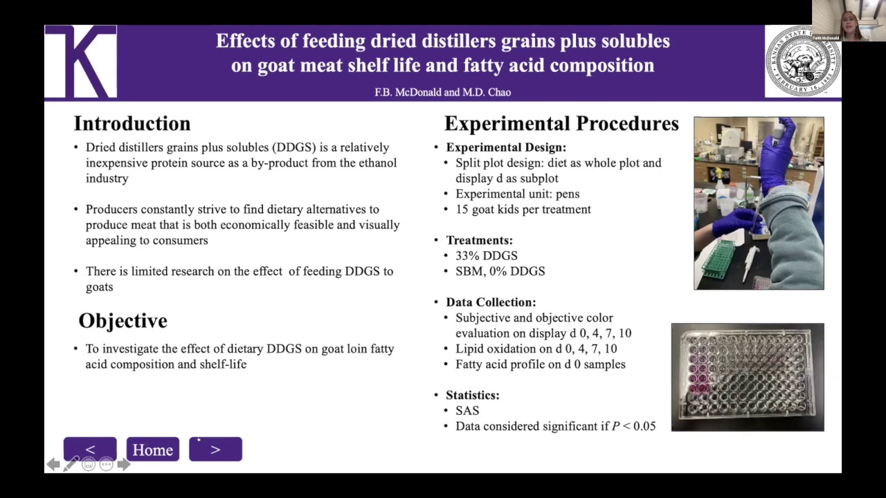 Effects of feeding dried distillers grains plus solubles on goat meat shelf life and fatty acid comp