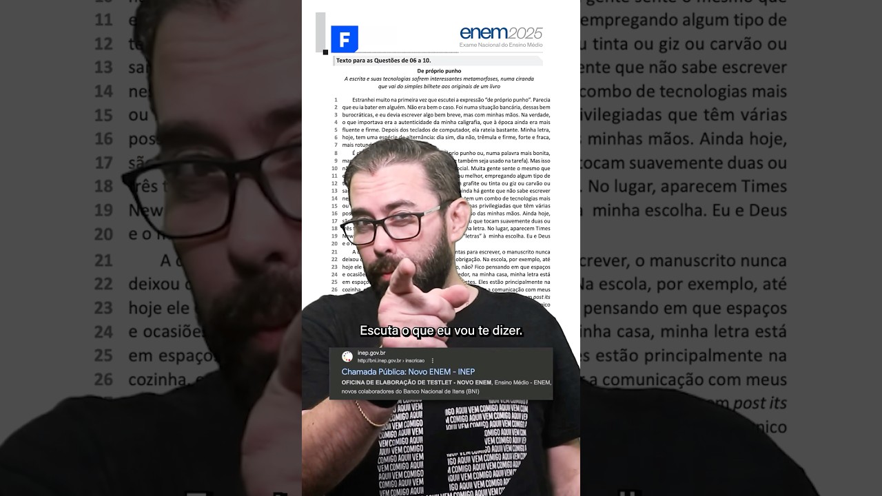 MUDANÇAS NO ENEM 2026? #shorts